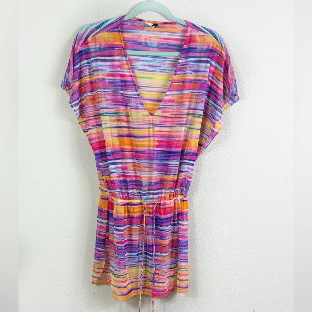 Lauren Ralph Lauren Multicolor Colorful Swim Coverup‎ tie waist size Medium